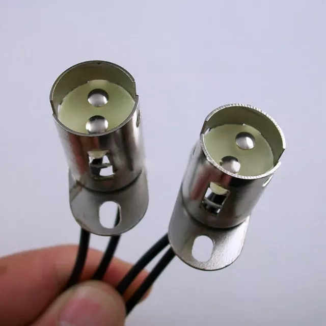 2pcs Car 1157 BAY15D LED Light Bulb Socket Holder With Wire Connector 2