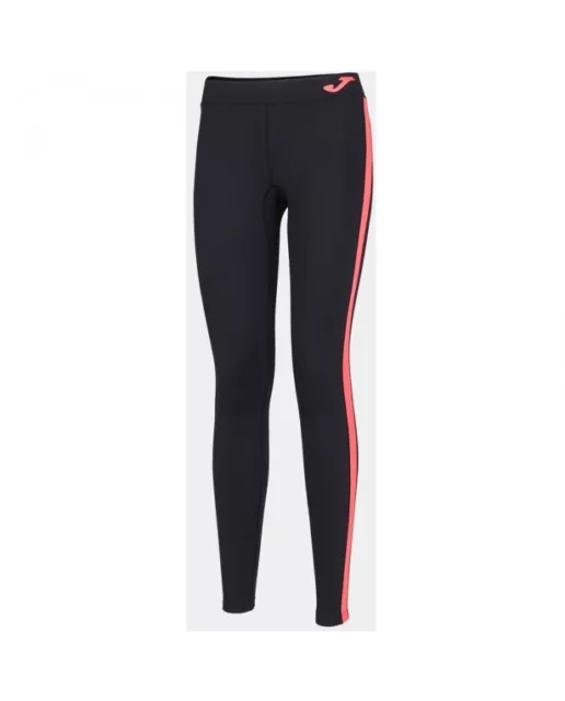 Leggings da Donna Joma Ascona Long Tight Fitness Running Nero Corallo 901127119