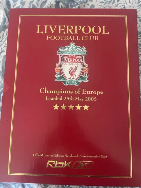 Liverpool FC 2005 Limited Edition Istanbul Champions League Final Boxed Shirt