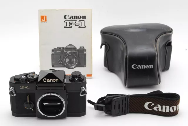 【Near Mint w/Case Strap】Canon F-1 SLR 35mm Film Camera Body Black from Japan