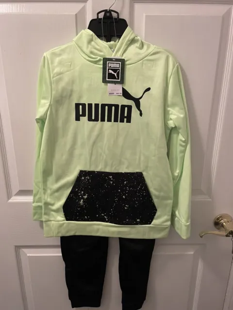 Puma Boy's 2- Piece Sweatsuit Joggers&Zip Up Hoodie Size Large (14-16/)