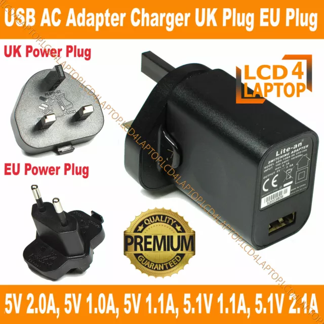 Pour DC 5V 2A 10W Adaptateur d'alimentation USB Chargeur Ac 100-240V Us EU  Plug