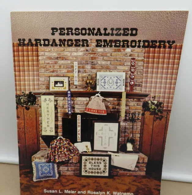1979 folleto de patrones bordados Hardanger personalizados
