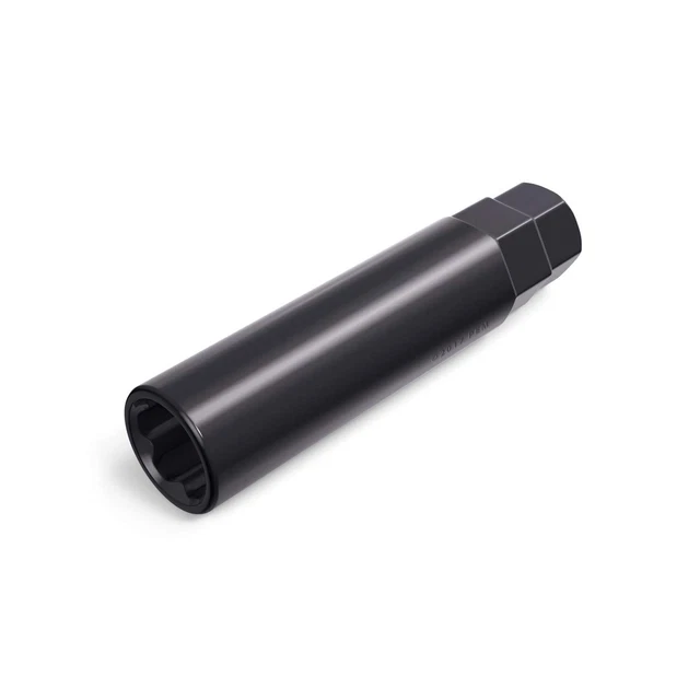 6 Point Spline Drive Tuner Socket Key for Wheel Lock Lug Nuts - 17.6mm - Black