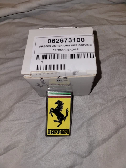 Used Ferrari Vintage Prancing Horse Hood Emblem Badge (One Bottom Bolt) 62673100