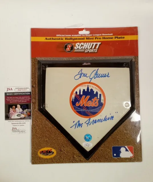 Tom Seaver "The Franchise" Autograph Mets Mini Pro Home Plate JSA