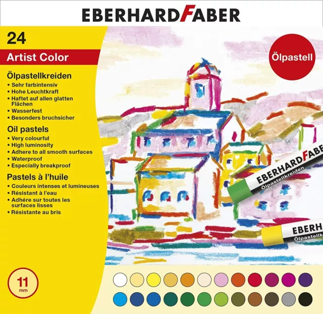 Eberhard Faber 522024 - Artist Color Ölpastellkreiden in 24 leuchtenden Farben,