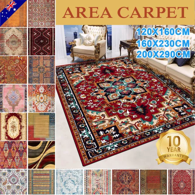 Clearance Large Room Area Rug Runner Distressed Floral Retro Persian Carpet AUS