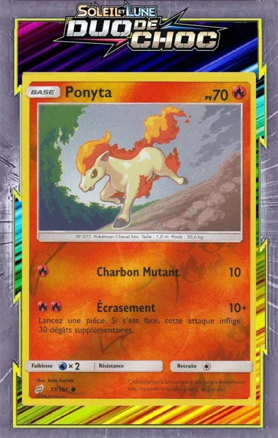 Ponyta Reverse - SL09:Duo De Choc - 17/181 - New French Pokemon Card