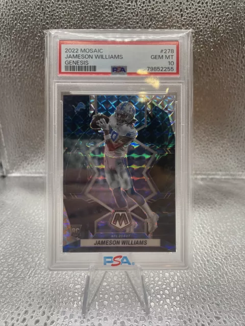 Jameson Williams 2022 Panini Mosaic NFL Debut Genesis Prizm SP Case Hit RC 🔥💎