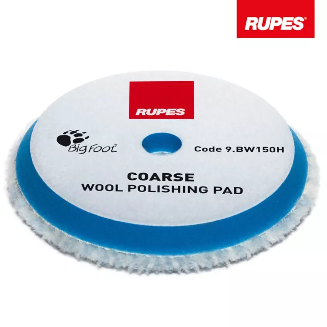 Rupes Coarse Wool Polishing Pad Polierpad Polierschwamm blau 130-145mm