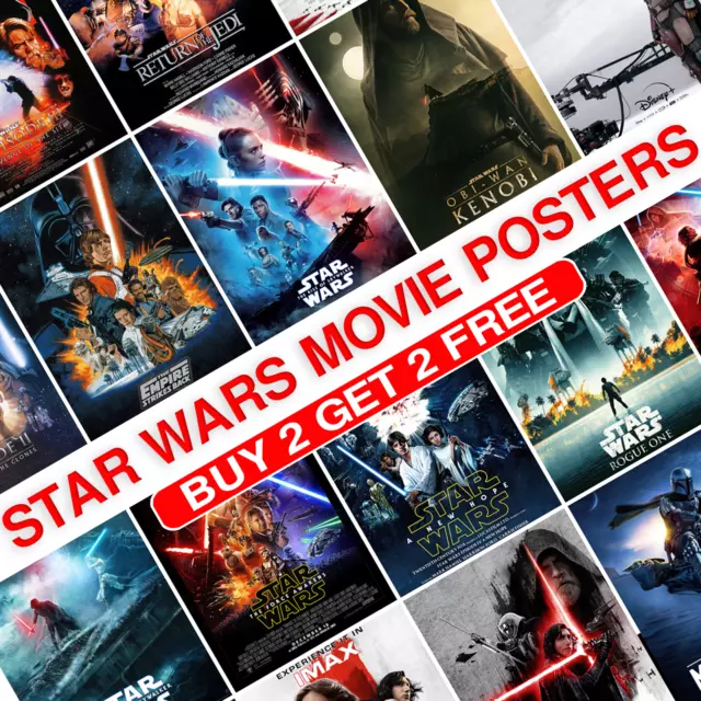 Star Wars Movie Posters Retro New Classic Vintage Home Print Picture Gift