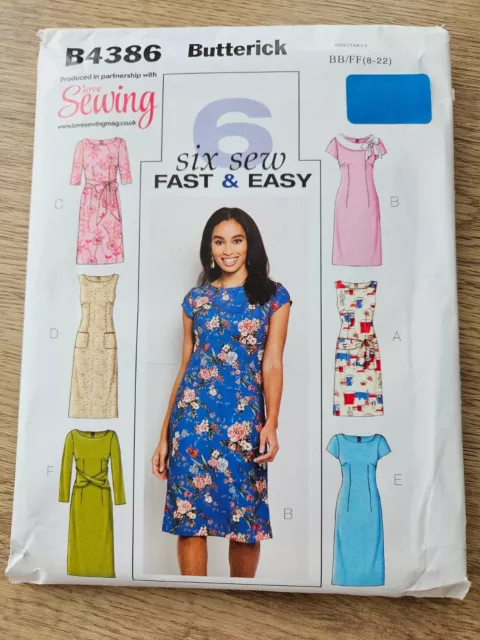 Butterick Sewing Pattern B4386 Women’s Dresses Sizes BB(8-22) UNCUT