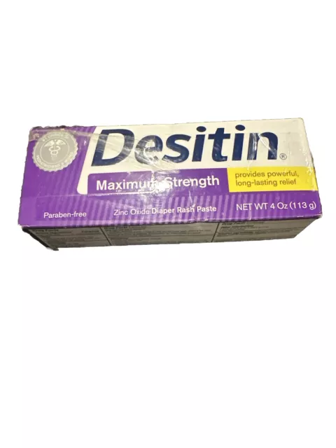 Desitin Maximum Strength Diaper Rash Paste 4oz Exp 5/2025