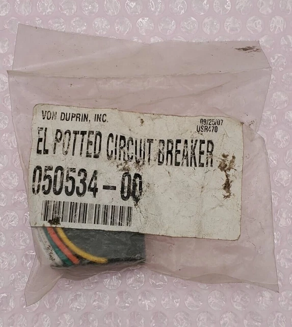 VON DUPRIN 050534 EL Potted Circuit Breaker