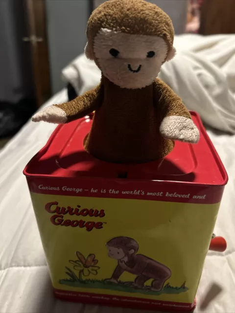 Curious George Jack-In-The-Box Wind Up Musical Toy. Working Condition!