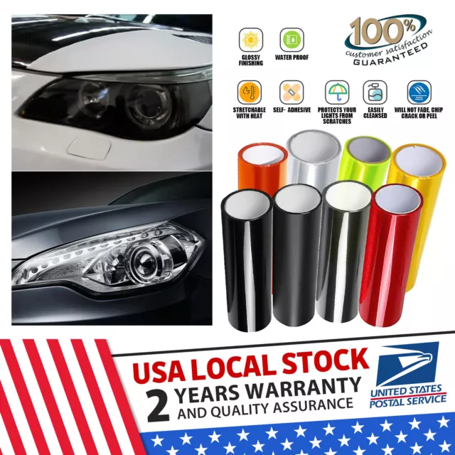 Car Headlight Taillight Fog Light Tint Film Wrap Sticker Protector Accessories