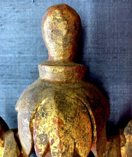 Antique Burmese Temple Carving - Custom Mount 6