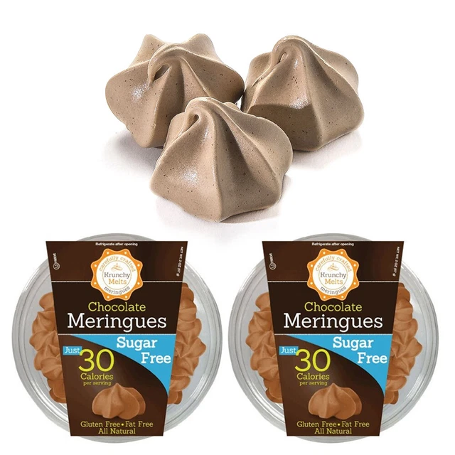 2 Boîtes Chocolat Meringues Cookies Gluten Graisse sans Sucre Kascher Sucreries