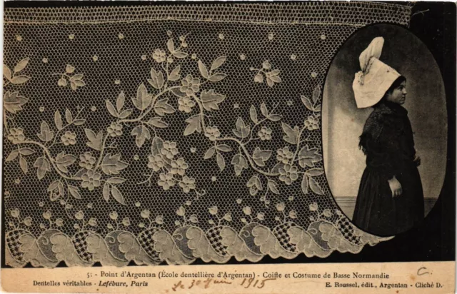 CPA Point d'ARGENTAN (École dentelliere d'ARGENTAN) Coiffe et Costume (435298)