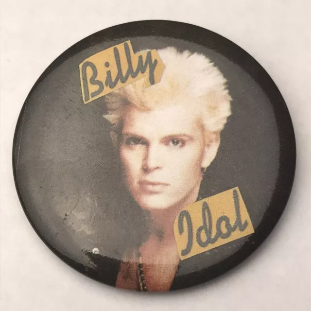 Billy Idol Rock Music Vintage Pin Button Pinback 1980s 80s Pop Culture