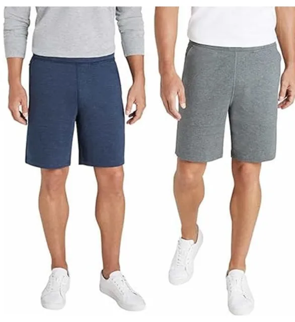 Eddie Bauer Men's Lounge Shorts Navy/Dark Grey Size X-Large Pack of 2 New