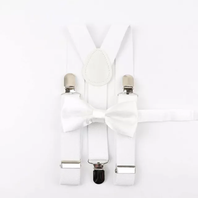 Kids Boys Girls Matching Elastic Braces Suspenders And Bow Tie Set Wedding Gift