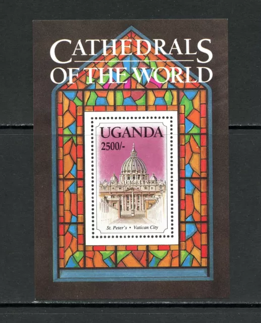 P705 Uganda 1993 Kathedralen - Stk. Peter's Vatikan Blatt