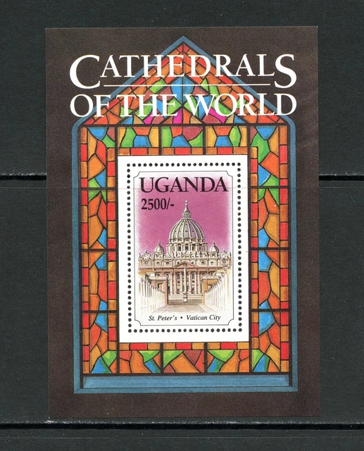 P705 Uganda 1993 Kathedralen - Stk. Peter's Vatikan Blatt