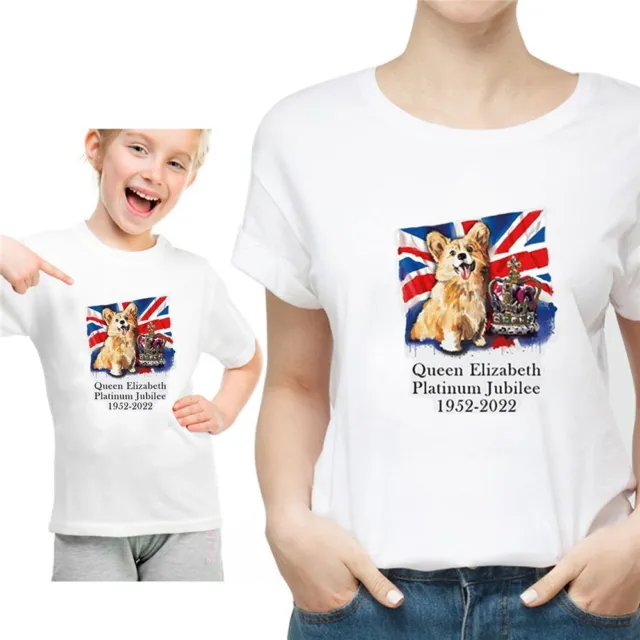 modale T-Shirt Union Queen T-Shirt Jubilee Platino Girocollo Regina Elisabetta