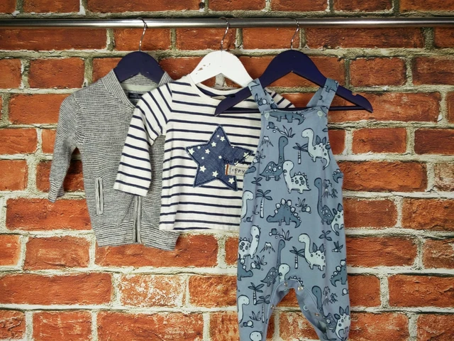 Baby Boy Bundle Age 3-6 Months Next Cardigan Top Dinosaur Dungaree Kids Set 68Cm