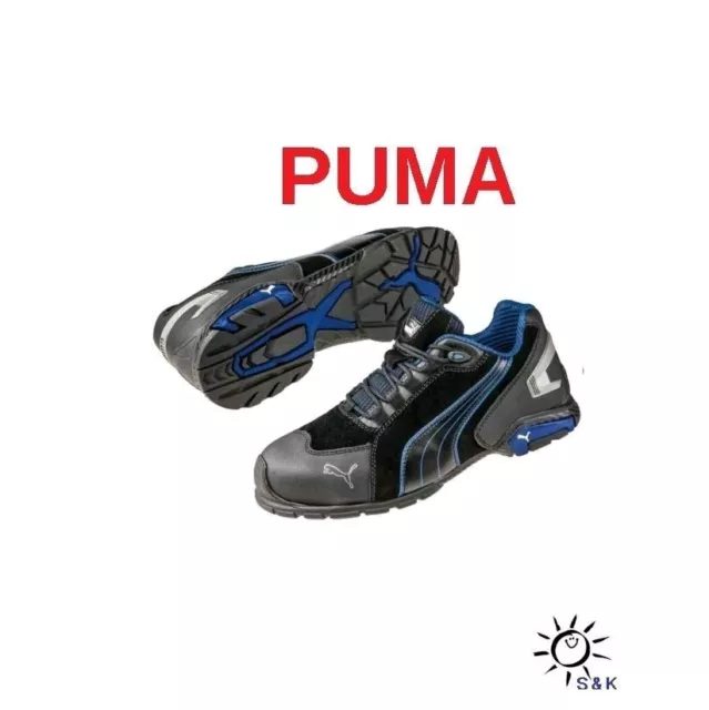 PUMA SICHERHEITSSCHUH RIO BLK LOW S3 SRC ARBEITSSCHUH SCHWARZ/BLAU 642750  Gr.45