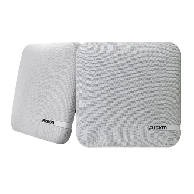 FUSION SM-F65CW SM Series 6.5" Shallow Mount Square Speakers - White Cloth Gril