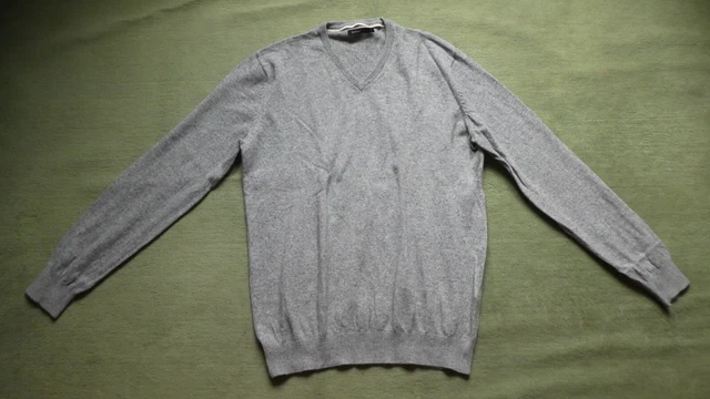Pull Homme Gris Chiné Doudou Doux En Cachemire, Terry Lane, Taille M, Neuf Avec étiquettes