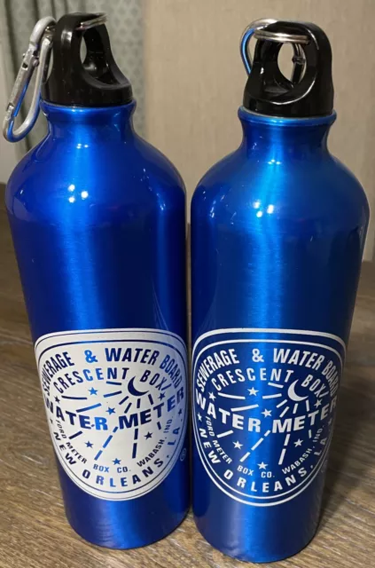 Aluminum Bottles- New Orleans Sewerage and Water 24oz Lot of 2