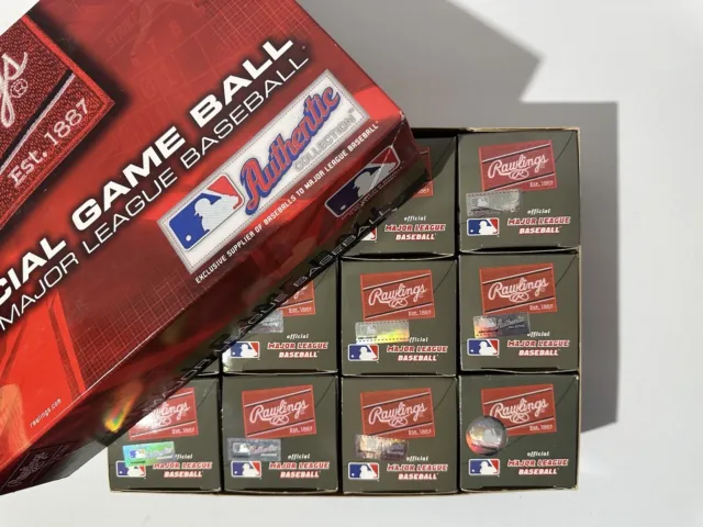 One Dozen SIGNED Rawlings OMLB Game Used Baseball Lot Autographed No COA #3 Holo
