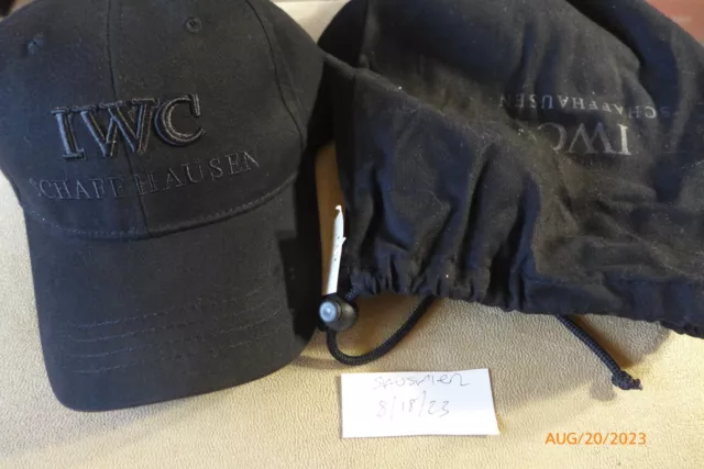 IWC SCHAFFHAUSEN  Rarest All Black Hat, Matching Carry bag,  BRAND NEW UNWORN!