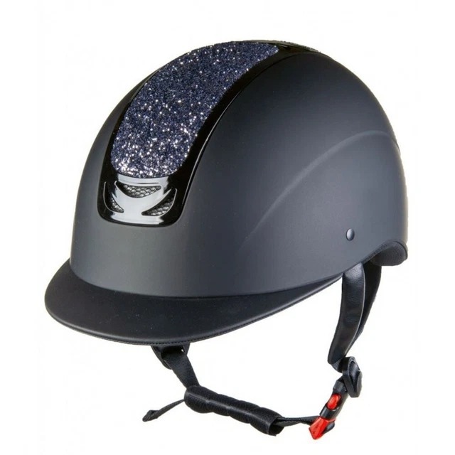 Reithelm Reitkappe Reiterhelm GLAMOUR HKM schwarz/silbergrau