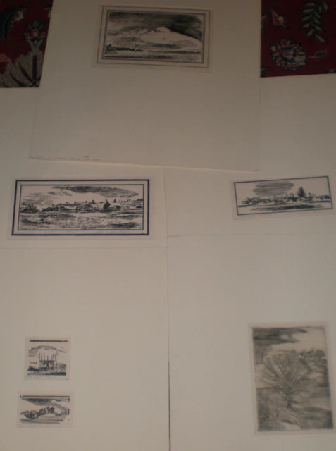 Fiske Boyd American  Abstract Woodcut colle of (6) signed numbered limited edi