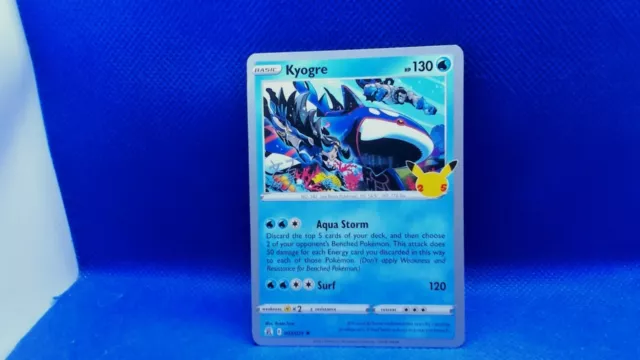 Pokémonkarte Kyogre 003/025 limitierte Auflage ROTE RÜCKSEITE