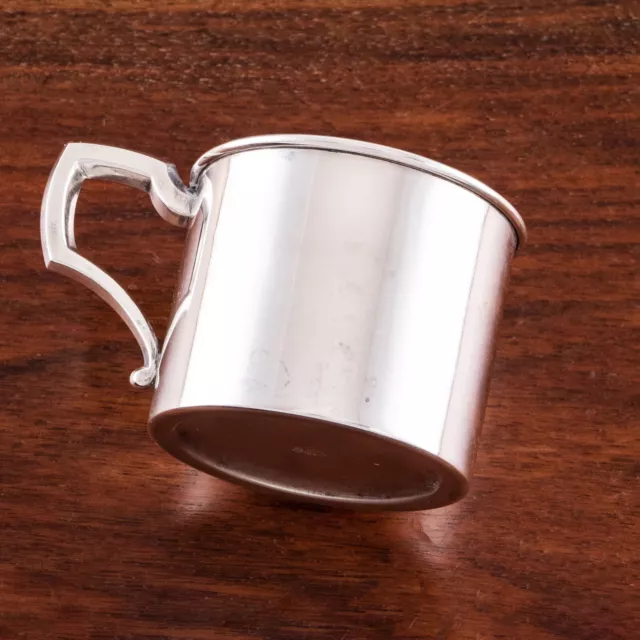 Web Mid-Century Modern Sterling Silver Baby Cup Gold Washed Interior No Mono