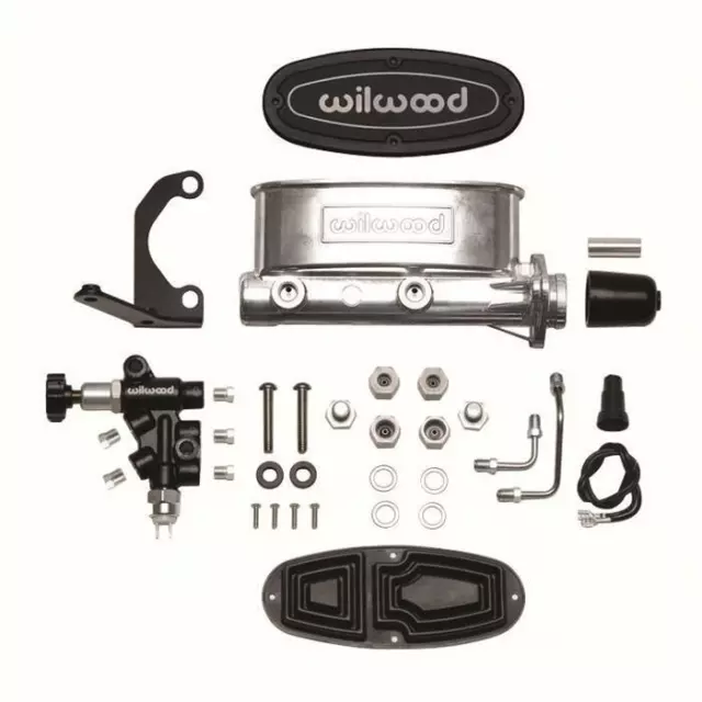 Wilwood 261-13270 Aluminum Tandem Master Cylinder Kit w/Bracket/Valve