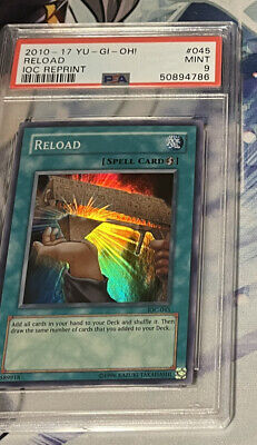 Reload IOC-045 PSA 9 Mint Super Rare Invasion Of Chaos Yugioh Trading Card Game 3