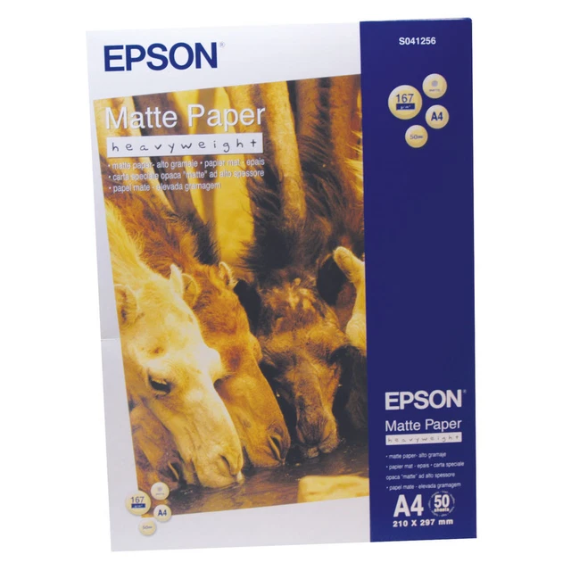 Papel pesado blanco mate Epson 167gsm paquete de 50 C13S041256