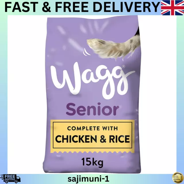 Wagg Complete Senior Chicken & Rice Dry Dog Food 15kg