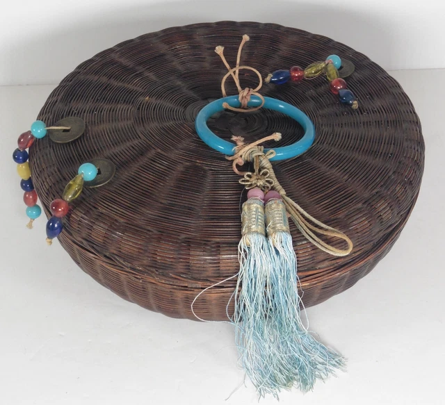 Antique Chinese Sewing Basket Late 1800s