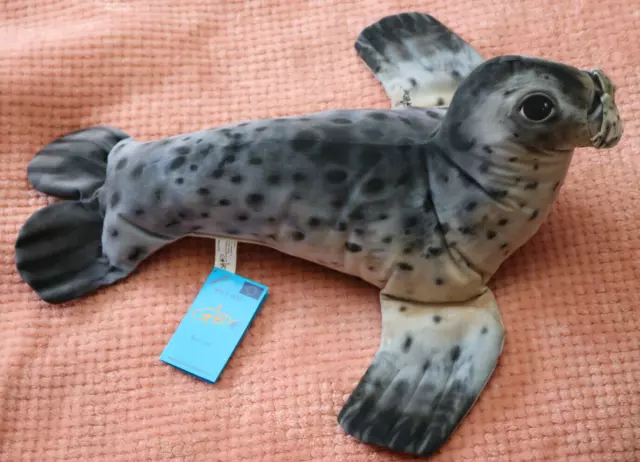 gaby fish pillows grey seal great quality soft toy brand new with tag