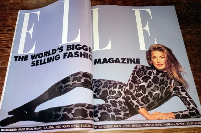ELLE MAGAZINE FEBRUARY 1993 ANGIE BOWIE Karen Mulder FASHION 1990s GARY ...