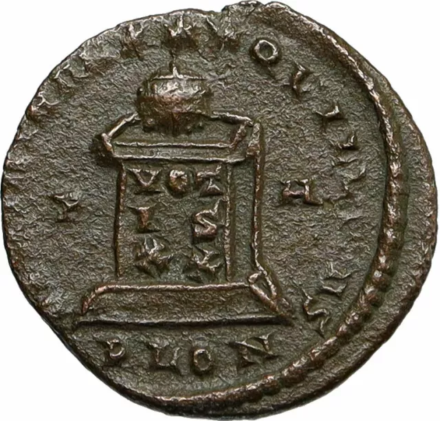 CONSTANTINE II Jr Authentic Ancient 322AD LONDON England Roman Coin ALTAR i84745