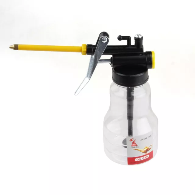 250ml Transparent Plastic Oil Can Oiler Injector Tool Grease Gun 150mm Mouth